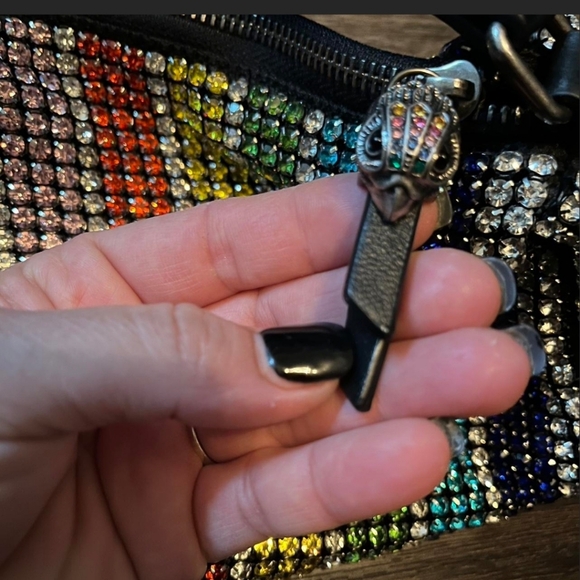 Kurt Geiger Rare Limited Edition Rainbow Crystal Shoulder Bag With Dustcover - Picture 7 of 15
